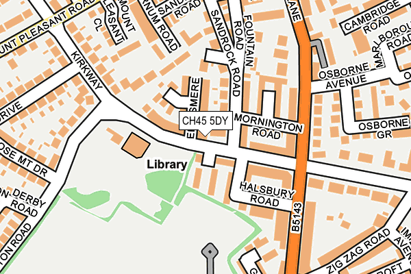 CH45 5DY map - OS OpenMap – Local (Ordnance Survey)