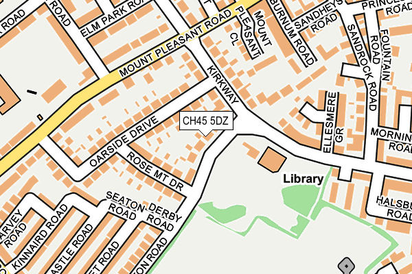 CH45 5DZ map - OS OpenMap – Local (Ordnance Survey)