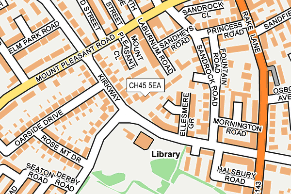 CH45 5EA map - OS OpenMap – Local (Ordnance Survey)
