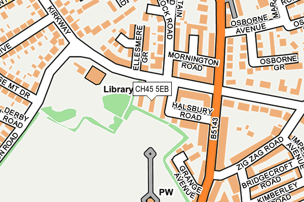 CH45 5EB map - OS OpenMap – Local (Ordnance Survey)