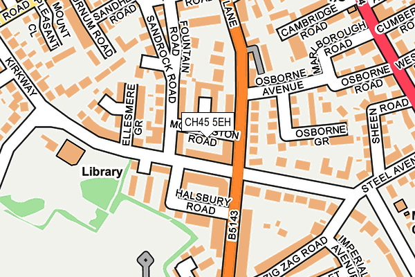 CH45 5EH map - OS OpenMap – Local (Ordnance Survey)