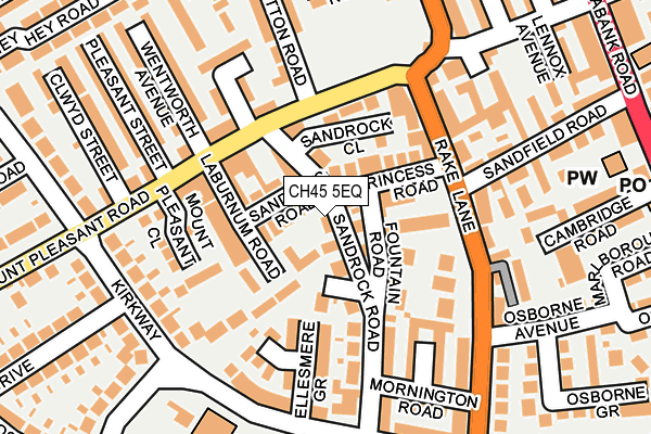 CH45 5EQ map - OS OpenMap – Local (Ordnance Survey)