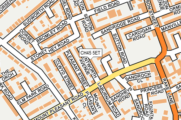 CH45 5ET map - OS OpenMap – Local (Ordnance Survey)