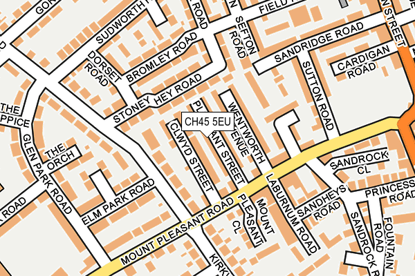CH45 5EU map - OS OpenMap – Local (Ordnance Survey)