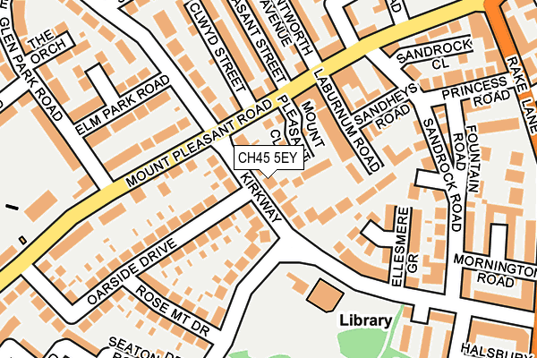 CH45 5EY map - OS OpenMap – Local (Ordnance Survey)
