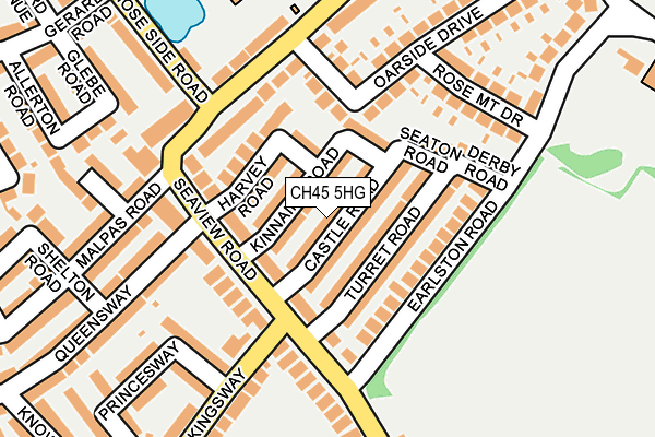 CH45 5HG map - OS OpenMap – Local (Ordnance Survey)
