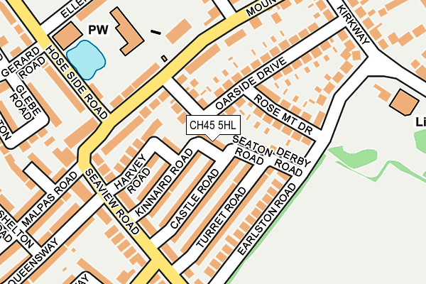 CH45 5HL map - OS OpenMap – Local (Ordnance Survey)