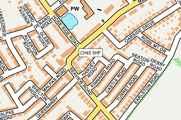 CH45 5HP map - OS OpenMap – Local (Ordnance Survey)