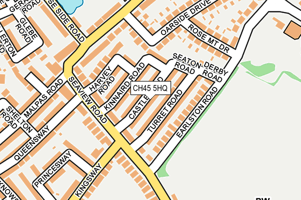 CH45 5HQ map - OS OpenMap – Local (Ordnance Survey)