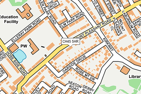 CH45 5HR map - OS OpenMap – Local (Ordnance Survey)