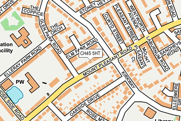 CH45 5HT map - OS OpenMap – Local (Ordnance Survey)