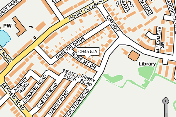 CH45 5JA map - OS OpenMap – Local (Ordnance Survey)