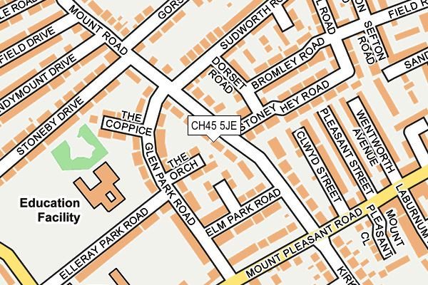 CH45 5JE map - OS OpenMap – Local (Ordnance Survey)