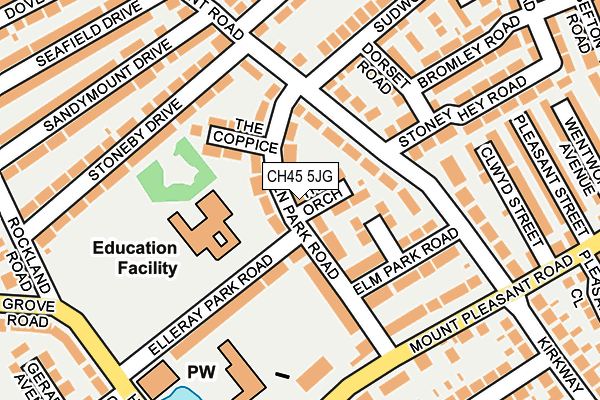 CH45 5JG map - OS OpenMap – Local (Ordnance Survey)