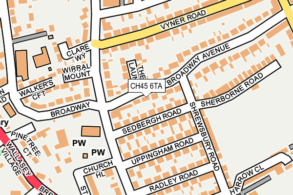 CH45 6TA map - OS OpenMap – Local (Ordnance Survey)