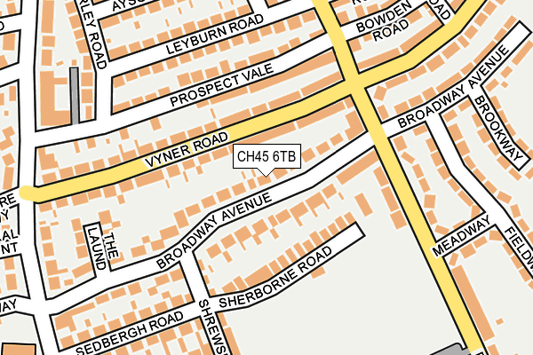 CH45 6TB map - OS OpenMap – Local (Ordnance Survey)