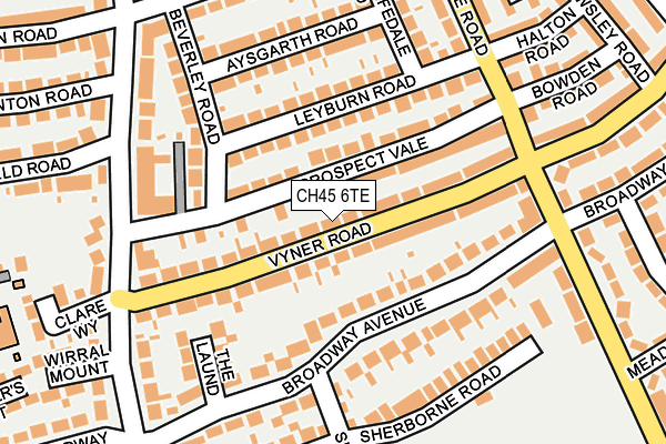 CH45 6TE map - OS OpenMap – Local (Ordnance Survey)