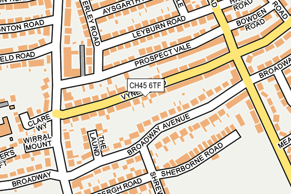 CH45 6TF map - OS OpenMap – Local (Ordnance Survey)