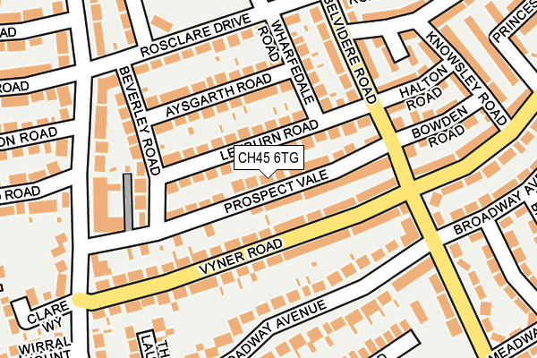 CH45 6TG map - OS OpenMap – Local (Ordnance Survey)