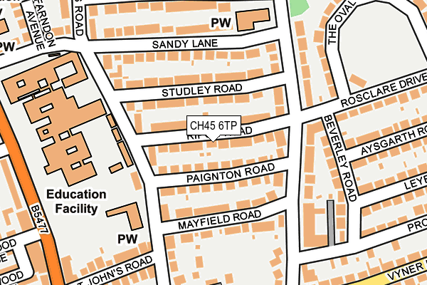 CH45 6TP map - OS OpenMap – Local (Ordnance Survey)