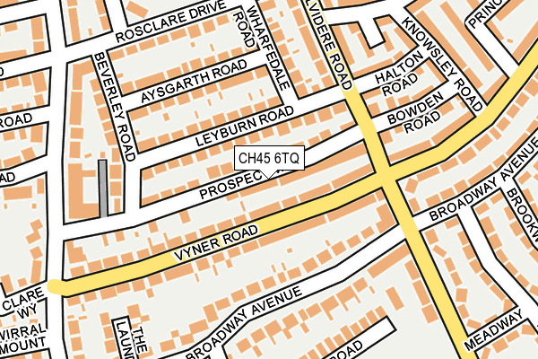 CH45 6TQ map - OS OpenMap – Local (Ordnance Survey)