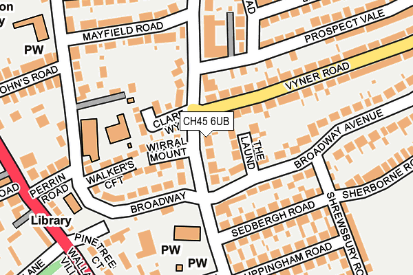 CH45 6UB map - OS OpenMap – Local (Ordnance Survey)