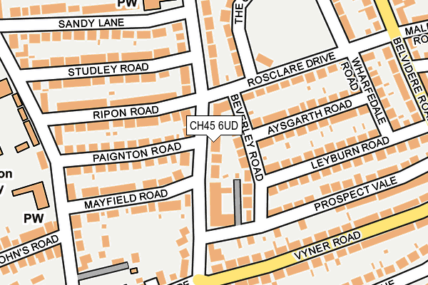 CH45 6UD map - OS OpenMap – Local (Ordnance Survey)