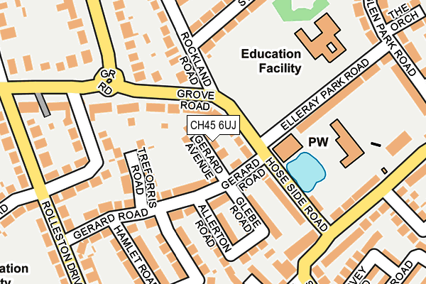 CH45 6UJ map - OS OpenMap – Local (Ordnance Survey)