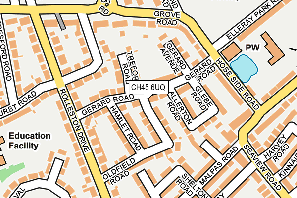 CH45 6UQ map - OS OpenMap – Local (Ordnance Survey)