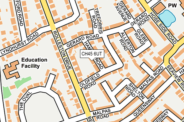 CH45 6UT map - OS OpenMap – Local (Ordnance Survey)