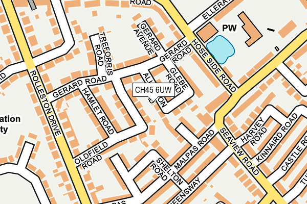 CH45 6UW map - OS OpenMap – Local (Ordnance Survey)