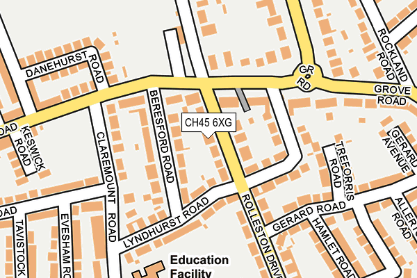 CH45 6XG map - OS OpenMap – Local (Ordnance Survey)