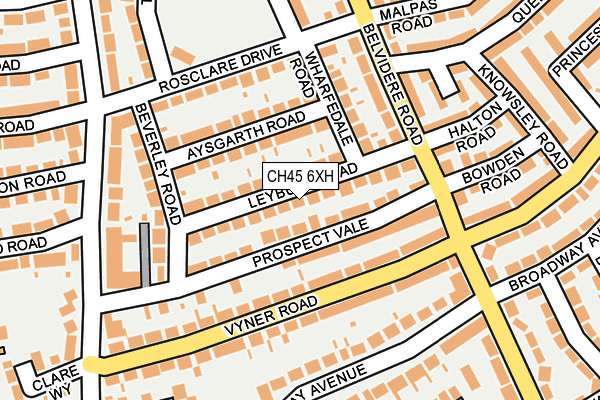 CH45 6XH map - OS OpenMap – Local (Ordnance Survey)