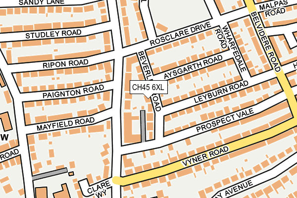 CH45 6XL map - OS OpenMap – Local (Ordnance Survey)