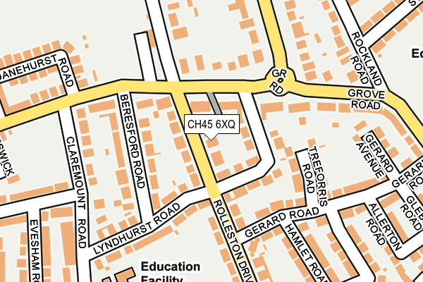 CH45 6XQ map - OS OpenMap – Local (Ordnance Survey)