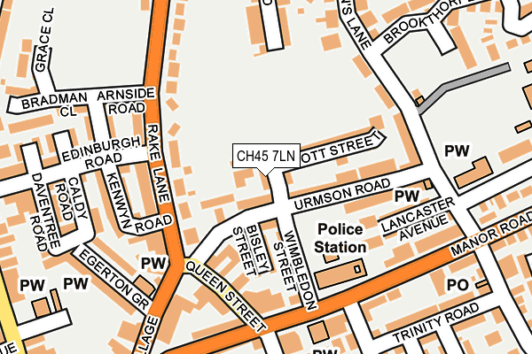 CH45 7LN map - OS OpenMap – Local (Ordnance Survey)