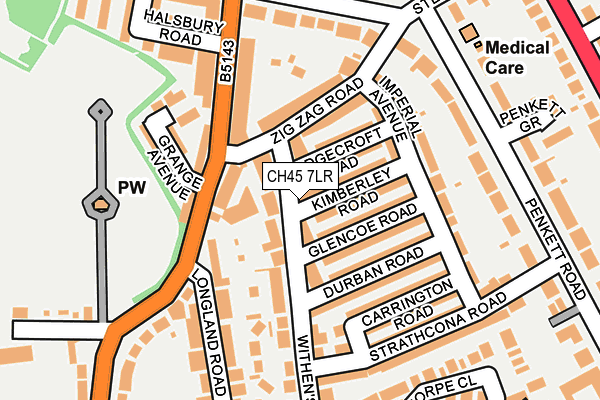 CH45 7LR map - OS OpenMap – Local (Ordnance Survey)