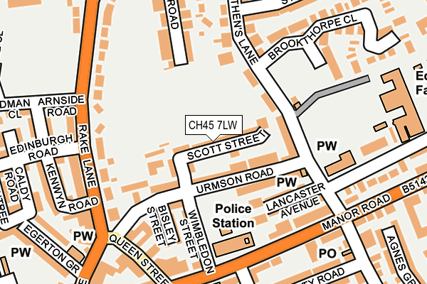 CH45 7LW map - OS OpenMap – Local (Ordnance Survey)