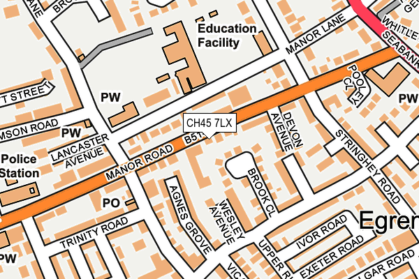 CH45 7LX map - OS OpenMap – Local (Ordnance Survey)