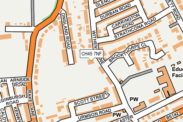 CH45 7NF map - OS OpenMap – Local (Ordnance Survey)