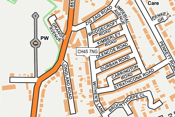 CH45 7NG map - OS OpenMap – Local (Ordnance Survey)