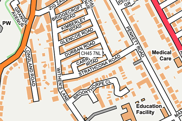 CH45 7NL map - OS OpenMap – Local (Ordnance Survey)