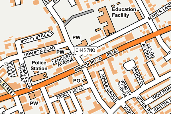 CH45 7NQ map - OS OpenMap – Local (Ordnance Survey)