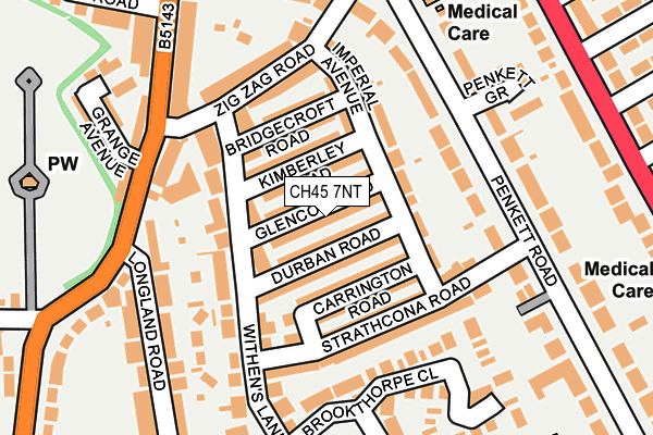 CH45 7NT map - OS OpenMap – Local (Ordnance Survey)