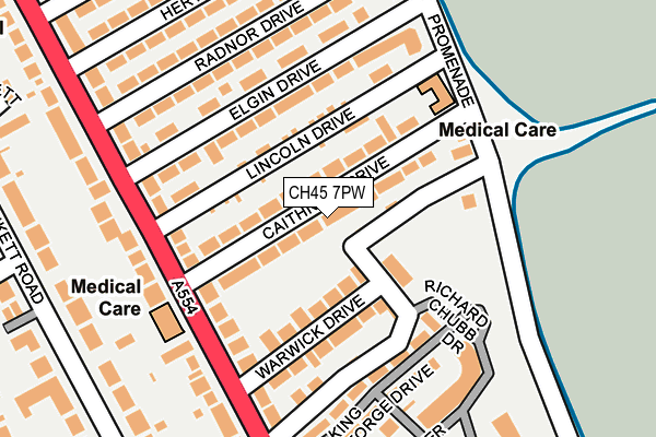 CH45 7PW map - OS OpenMap – Local (Ordnance Survey)