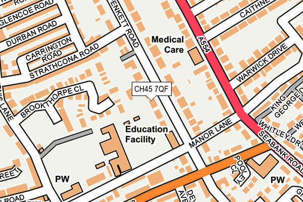 CH45 7QF map - OS OpenMap – Local (Ordnance Survey)