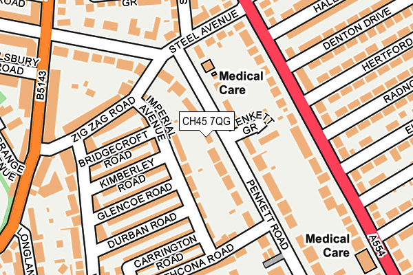 CH45 7QG map - OS OpenMap – Local (Ordnance Survey)