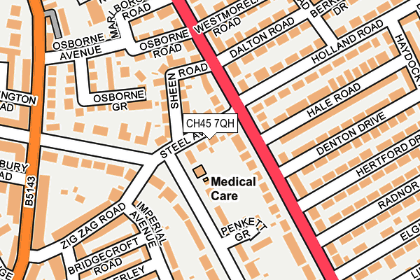 CH45 7QH map - OS OpenMap – Local (Ordnance Survey)