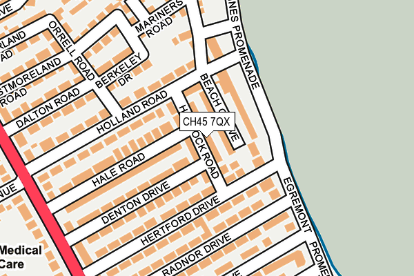 CH45 7QX map - OS OpenMap – Local (Ordnance Survey)