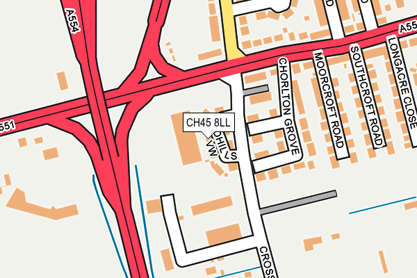 CH45 8LL map - OS OpenMap – Local (Ordnance Survey)